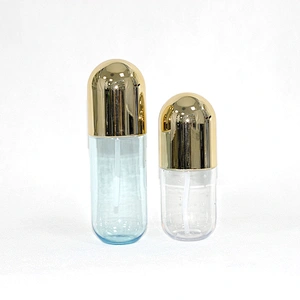 New arrival 250ml 350ml transparent empty PET plastic cosmetic makeup bottle with alumite pump
