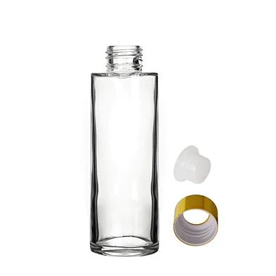 Csutom Transparent 150ml Aromatherapy Container Round Cylinder Reed Diffuser Bottle