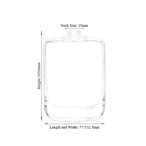 Good quality 100ml empty clear glass perfume bottles with gold aluminum covered mist sprayer and luxury cap