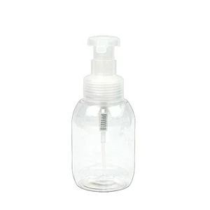 in stock 300ml white transparent foam bottle clear shampoo shower gel pet plastic bottle