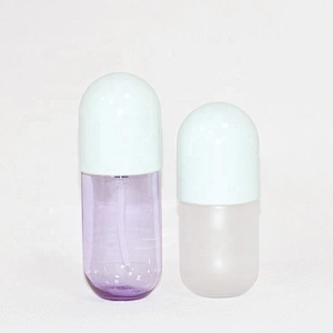 120ml 150ml Semi transparent Purple Frosted Empty PET Plastic Portable Travel Size Lotion Bottles with Pump