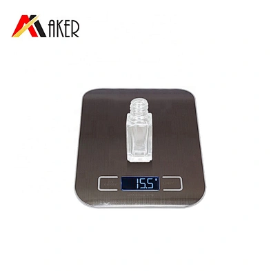 Newest design square shape empty clear 3ml roll on glass bottle for perfume oil with roller and cap