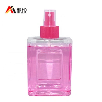 Nice design clear PET plastic 200ml cosmetic bottle makeup remover bottle