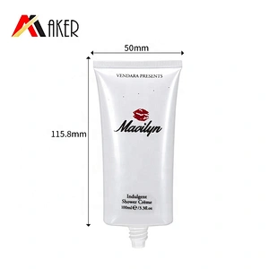 2020 New design wholesale price 100ml empty LDPE plastic oval cream tube with cap