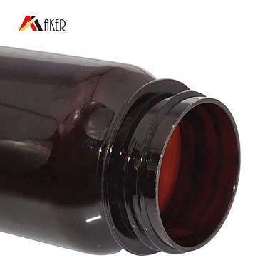 150ml amber round shape PET plastic medicine pill bottle with screw lid