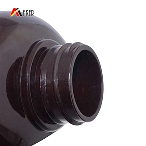 New design empty PET 900ml luxury brown disposable shampoo packing bottle with pump