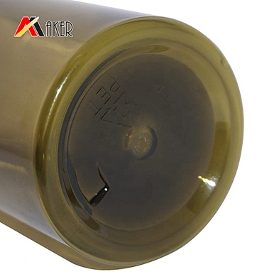 50ml 150ml 200ml PET plastic cosmetic lotion facial toner bottle packaging with black aluminum/plastic screw cap