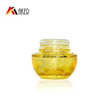 wholesale 20g gold alumite cap glass lotion face cream cosmetic packaging skincare cream jar