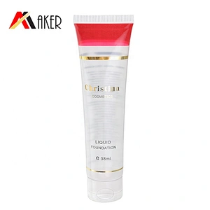 New arrival customized 30ml empty clear cosmetic squeeze tube with flip cap for liquid foundation