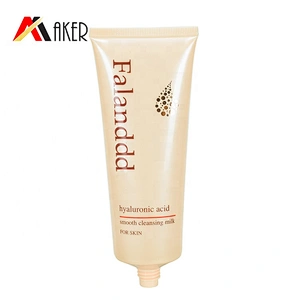 2019 latest empty 100ml round cosmetic LDPE plastic cream soft tube packaging with screw cap