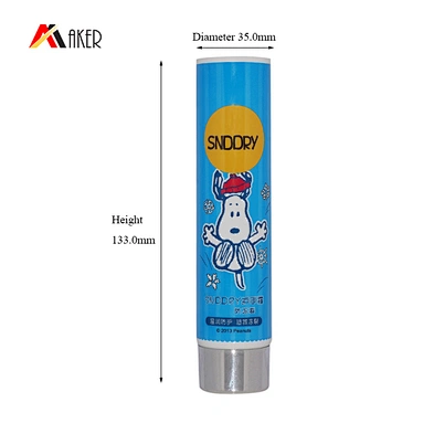 Custom 80g Round Cosmetic Hand Cream LDPE Plastic Makeup Tube Packaging with Silver Plastic Screw Cap