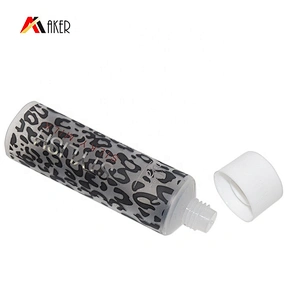 Factory empty 40ml LDPE plastic liquid foundation cosmetic tube packaging with white plastic double wall screw cap