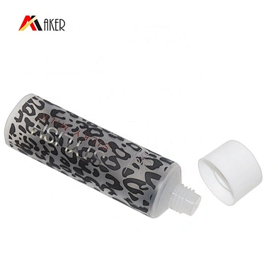 Factory empty 40ml LDPE plastic liquid foundation cosmetic tube packaging with white plastic double wall screw cap