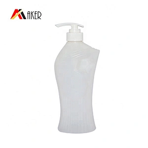 New design 700ml  HDPE plastic cosmetic lotion bottle packaging with lotion pump