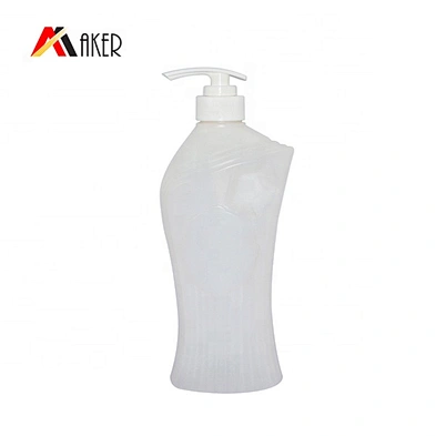 New design 700ml  HDPE plastic cosmetic lotion bottle packaging with lotion pump