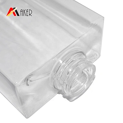 China manufacturer 200ml transparent square PETG plastic shampoo bottle with lotion pump