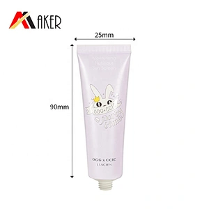 Newest custom design 25g sun screen empty plastic tube cosmetic packaging with octagonal screw cap