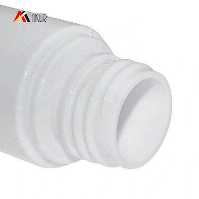 Hot sale 50ml white body mist PET plastic perfume spray bottle packaging with plastic mist sprayer or cream pump