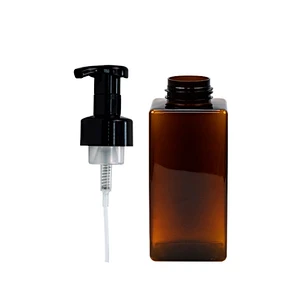 plastic bottle manufacture in stock plastic bottle 500ml amber shampoo foam pump bottle