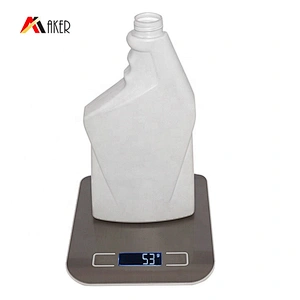 Customized empty 500ml white color special shape PE plastic liquid detergent bottle with trigger sprayer