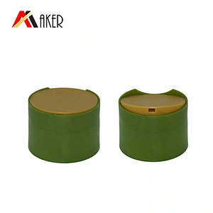 28/410 Green Plastic Double Wall Screw Disc Top Lid Cap For Bottle