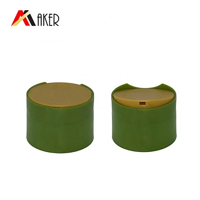 28/410 Green Plastic Double Wall Screw Disc Top Lid Cap For Bottle