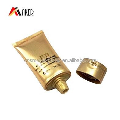 30g oval plastic cosmetic laminated tube packaging for BB cream