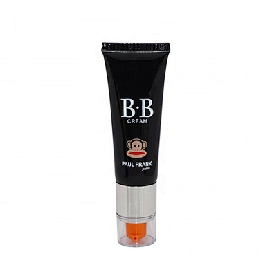 wholesale 50ml black color round cosmetic packaging nude BB cream squeeze tube with airless pump