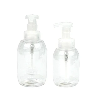 in stock white transparent foam bottle clear shampoo shower gel pet bottle