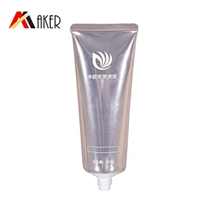 Luxury round 100ml cosmetic hand cream silver aluminum laminate ABL tube packaging with screw cap