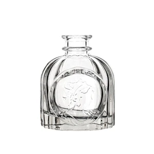 Custom 100ml Transparent Luxury Flint Get Shape Aroma Reed Spread Incense Diffuser Bottle