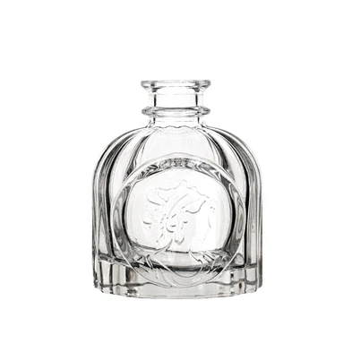 Custom 100ml Transparent Luxury Flint Get Shape Aroma Reed Spread Incense Diffuser Bottle