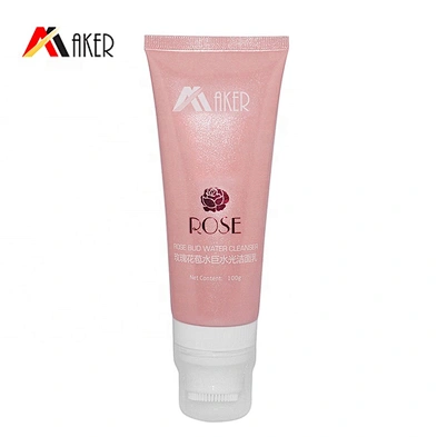 Factory price wholesale pink 100ml plastic cosmetic cream massage tube packaging