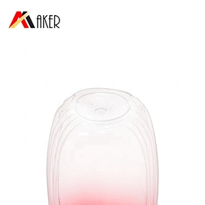New arrival 750ml gradient red PET plastic cosmetic shampoo lotion bottle with black plastic lotion pump