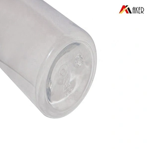 Wholesale empty clear round shape 250ml PET plastic trigger spray detergent bottle with black mini trigger sprayer