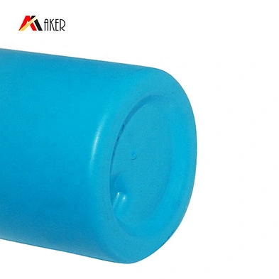Personal care custom gradient blue 20ml cylinder PET plastic lotion bottle for beauty cosmetic skin care