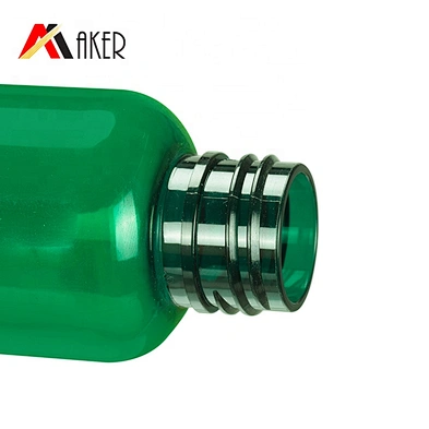 China supplier luxury semi-transparent green boston round 100ml PET skin care cosmetic plastic spray bottle with mist sprayer