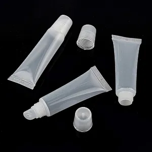 OEM Empty Printing LOGO 5ml  10ml LDPE  soft tube packaging with screw cap  for lip gloss