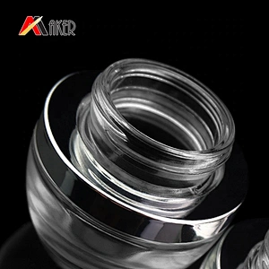 China factory custom 20ml 30ml 50ml clear round shape  face cream glass jar with screw top lid