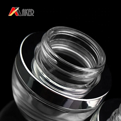 China factory custom 20ml 30ml 50ml clear round shape  face cream glass jar with screw top lid
