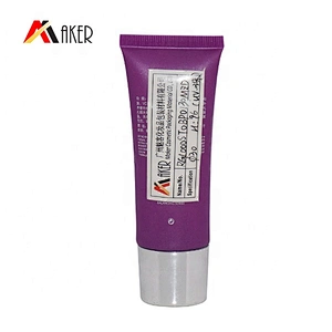 custom luxury empty purple oval soft plastic cosmetic hand cream packaging tube with screw lid