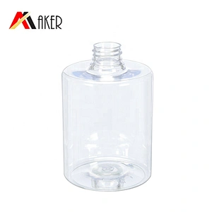 500ml empty round PET plastic clear hand wash sanitizer bottle shampoo lotion bottle