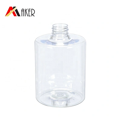 500ml empty round PET plastic clear hand wash sanitizer bottle shampoo lotion bottle