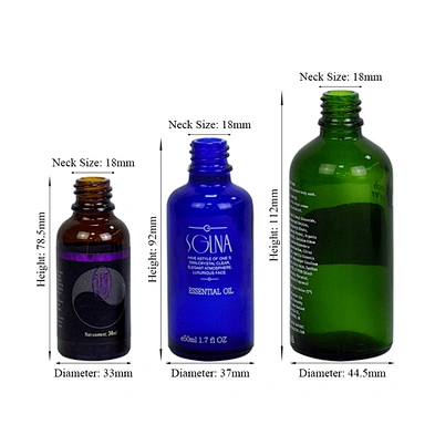 empty 10ml 15ml 20ml 30ml 50ml 100ml  cosmetic glass bottle packaging skin care lotion serum essential oil bottle dropper bottle