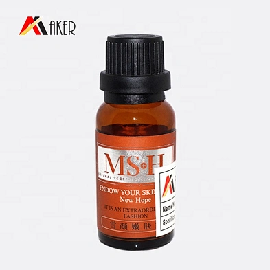 China factory 20ml amber boston round cosmetic essential oil glass serum bottle with cap