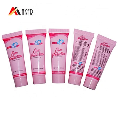 China manufacturer empty round 10ml small diameter cosmetic plastic packaging tube container with lid