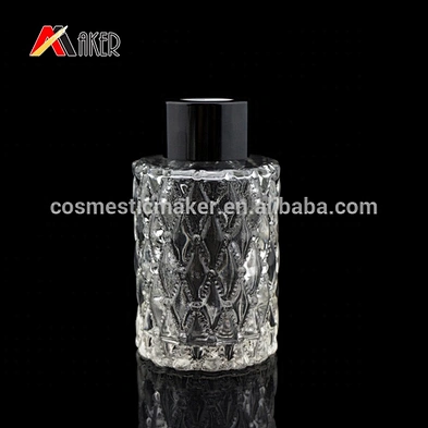 Empty unique round clear 80ml reed glass perfume diffuser bottle China wholesale