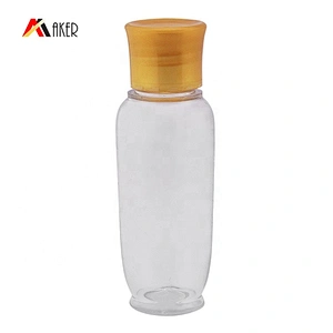 Empty wholesale price mini 30ml clear cylinder PETG cosmetic lotion plastic bottle with screw cap