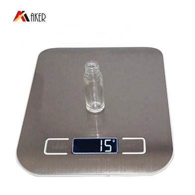 New arrival 15ml glass transparent deodorant roll on bottle with aluminum covered cap