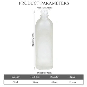 transparent 90ml 3oz essential oil bottle personal care packaging massage dropper bottle clear frost glass bottle